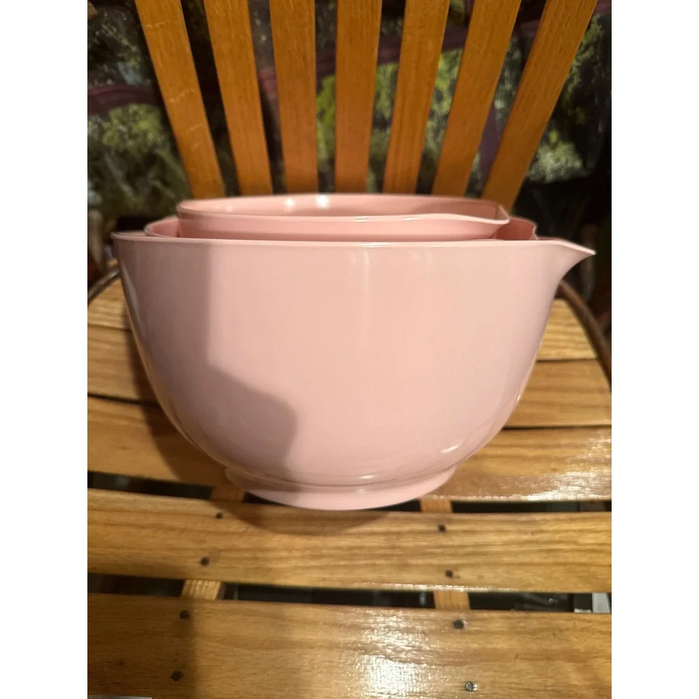 BoxedHome Soft Pink Nesting Mixing Bowls - 3-Piece Set (Like New Open Box)
